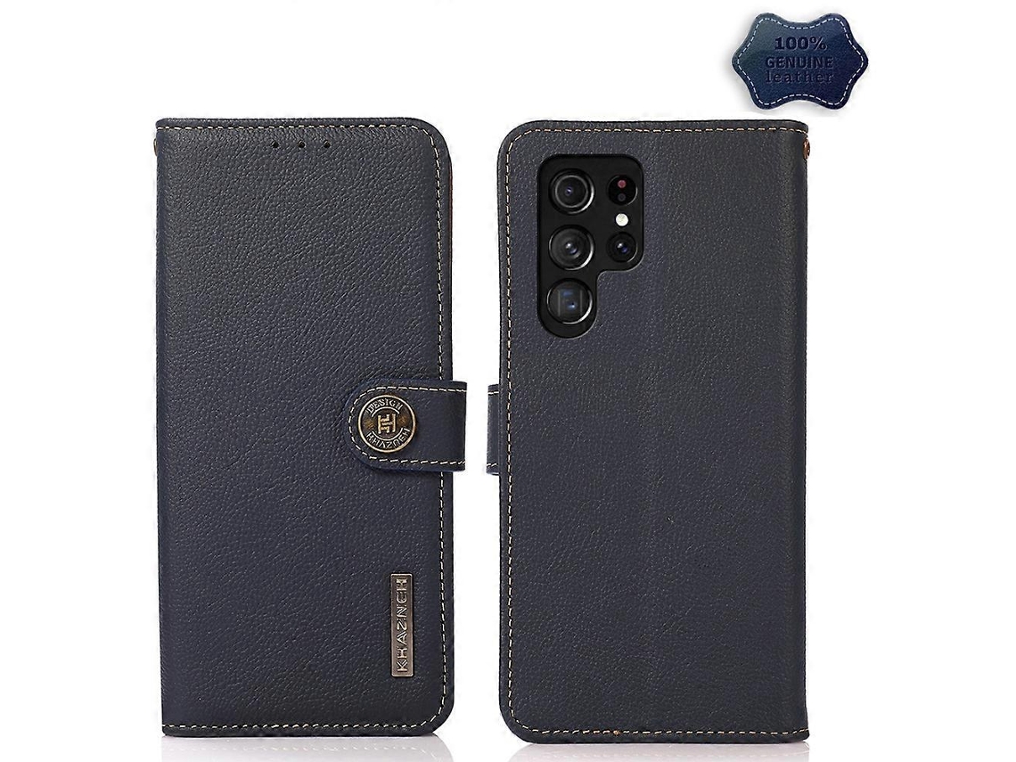 Capa De Celular Khazneh Custer Em Couro Com Proteção Rfid Para Samsung Galaxy S23 Ultra 5g