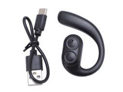 Auriculares Estéreo Inalámbricos Abiertos Lx09 con Gancho para la Oreja Derecha, Sonido Panorámico 360°, Negro | S/MARCA