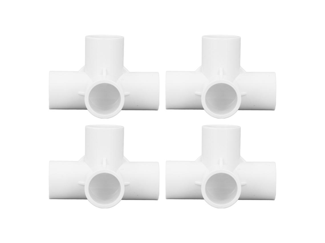 Pack De 10 Conectores De Cotovelo Em Pvc 25mm Para Mobiliário Com A Qualidade Laxiscreed