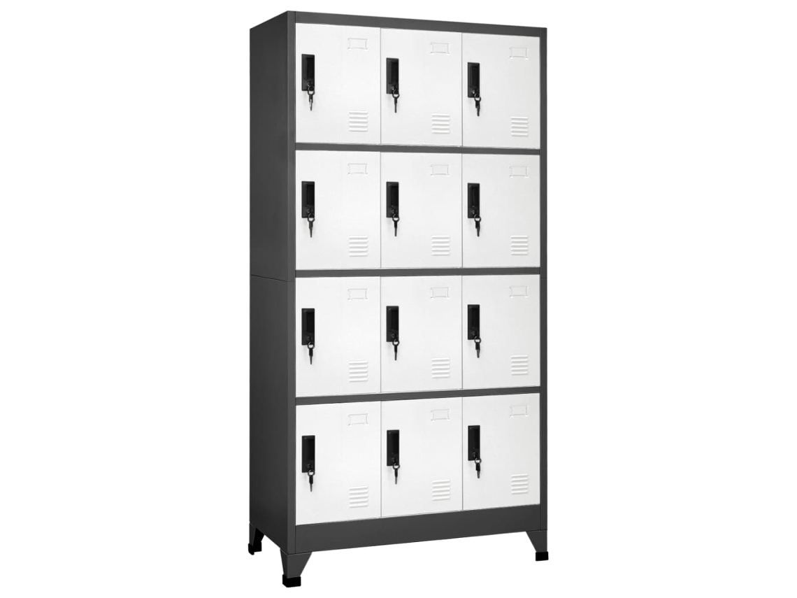 Vidaxl Cacifo Aço 90x45x180 Cm Antracite E Branco