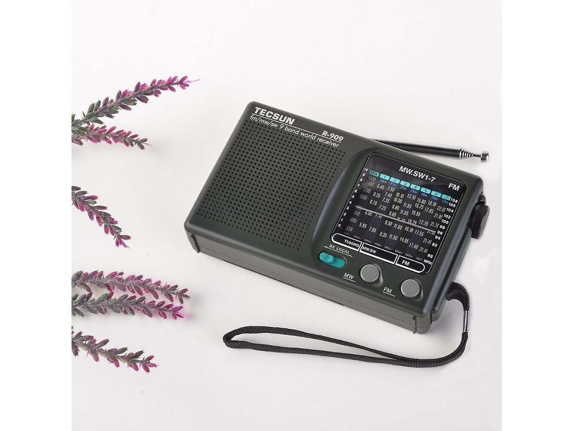 Receptor De Rádio Portátil De Banda Mundial Am/fm/sw 179 Fm 87.0108 Mhz/ Mw 5251 610 Khz Rádio Retrô | Olysi Shop