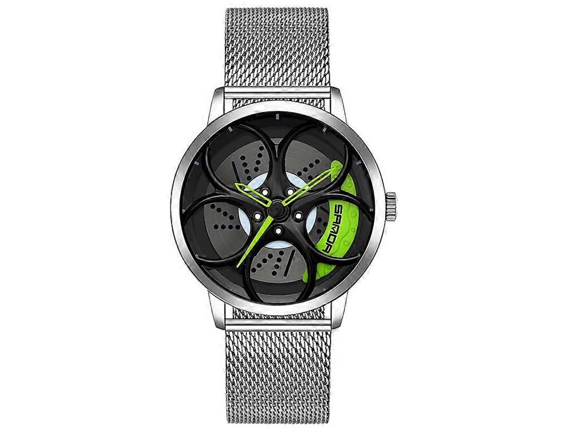 Relógio Masculino Sanda 1070 Com Mostrador Oval Vazado 3d, Movimento De Quartzo E Pulseira De Malha.