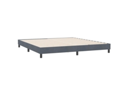 Estrutura de Cama Sem Colchão Veludo Cinzento Escuro MAISON EXCLUSIVE (180x220 cm)