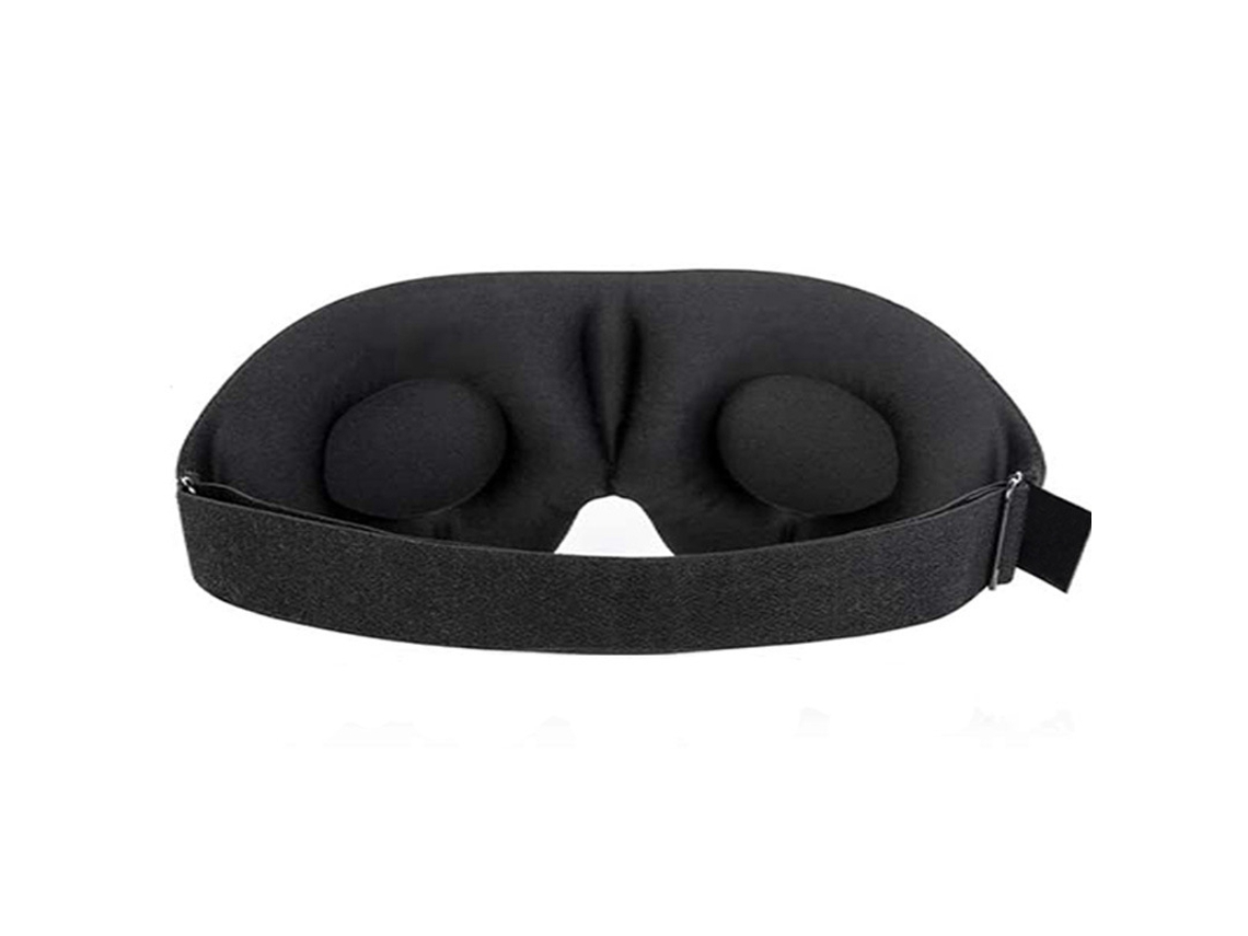 Máscara De Dormir 3d Com Acessórios Preto