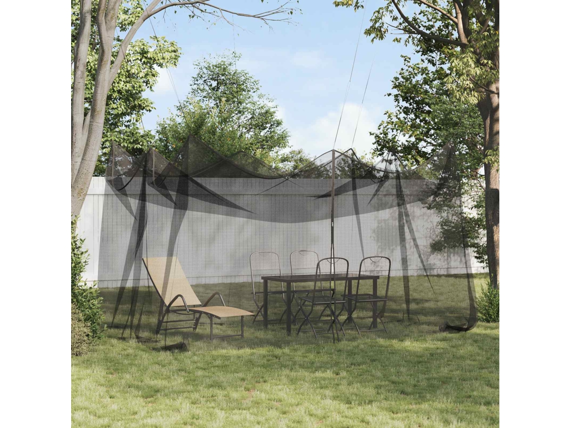 Vidaxl Rede De Mosquito Para Jardim 220 Mesh Preto 3 X 4,5 X 2,5 M
