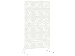 Conjunto 1 Protetor De Privacidade Vidaxl Branco Aço (100 X 50 X 180 Cm)
