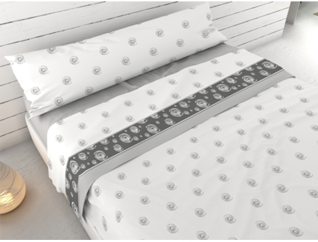 Roupa de Cama DONEGAL COLLECTIONS (Cinzento - Poliéster - 150 cm)