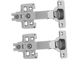 2 Dobradiças De Metal Para Porta Armário Com Amortecimento 45 Graus Em Aço