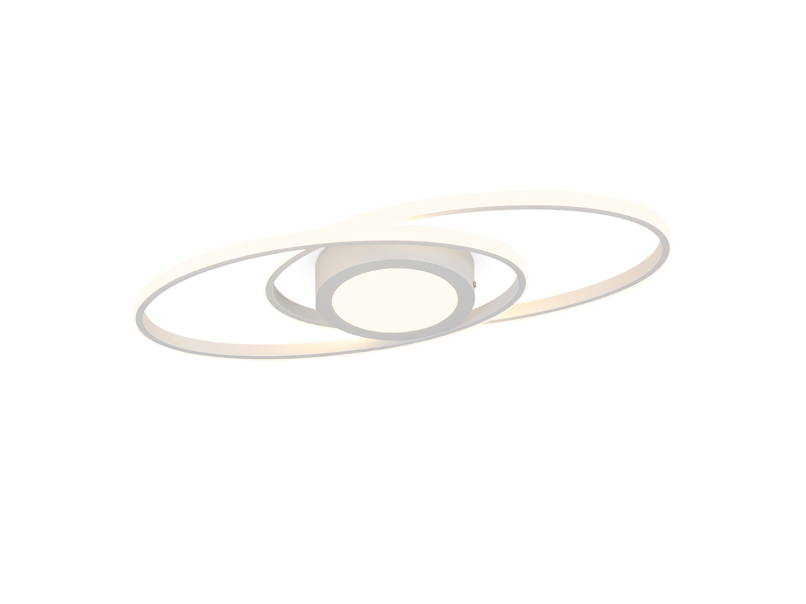 Nettlife Oval Led Luz De Teto 48 W Regulável Branco Com Controlo Remoto 3000 K - 6500 K Moderno Para Quarto Infantil Escritório