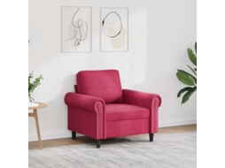Poltrona de Sala Vermelho Tinto Veludo HARLANV1 (60 cm)