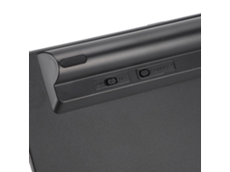 Teclado sem fio Bluetooth 3.0 portátil com touchpad ultrafino para tablet e celular preto Slowmoose