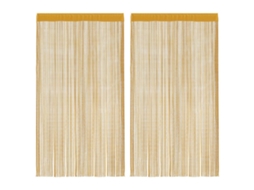 Maison Exclusive - Cortinas De Fios 2 Pcs 100x250 Cm Dourado