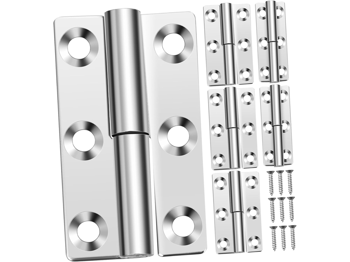 Dobradiças De Aço Inoxidável Para Portas Com Parafusos Montagem.