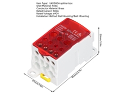 Laxiscreed Ukk500 C45 Caixa De Junção De Barramento Terminal Até 690v E 500a