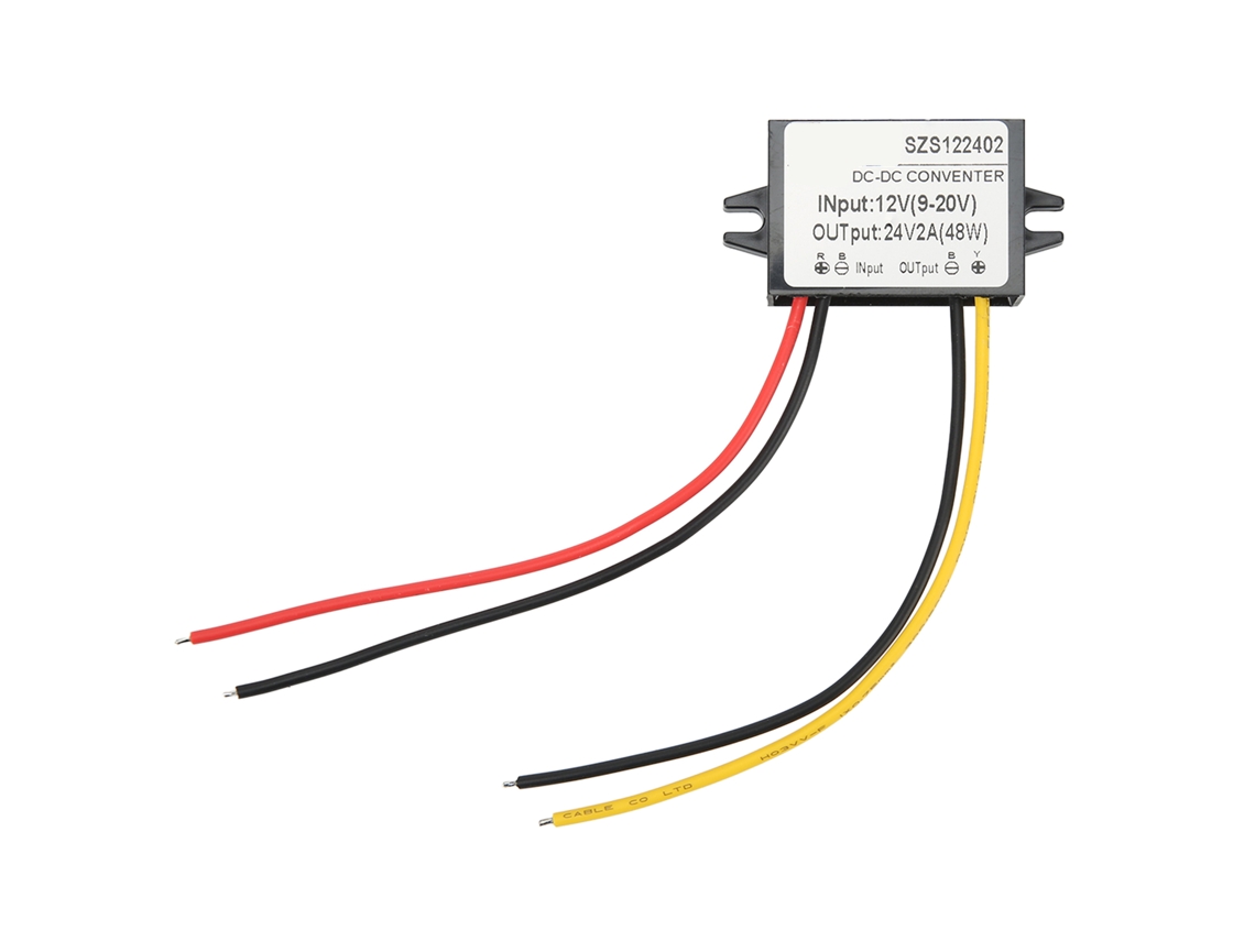 Módulo Step Up YURU Dc para Dc, 12v para 24v, 2a, 48w, Ip67