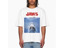 Rockinstone Jaws Movie Poster Blue White Adult T-shirt Size:xxxl