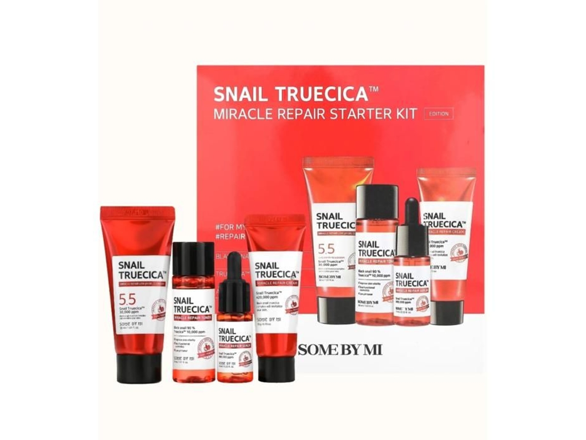 Some By Mi Snail Truecica Skincare Set 4 produtos sem álcool para todos os tipos de pele