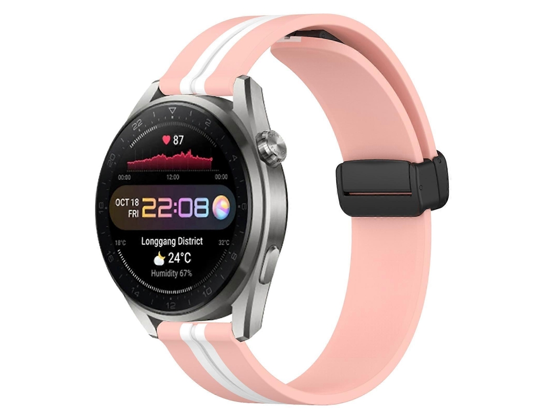 Pulseira De Silicone Dobrável Com Fecho Magnético De 22 Mm Para Huawei Watch 3 Pro