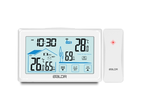Estação Meteorológica Bd 910 Branca Com Visor Baldr