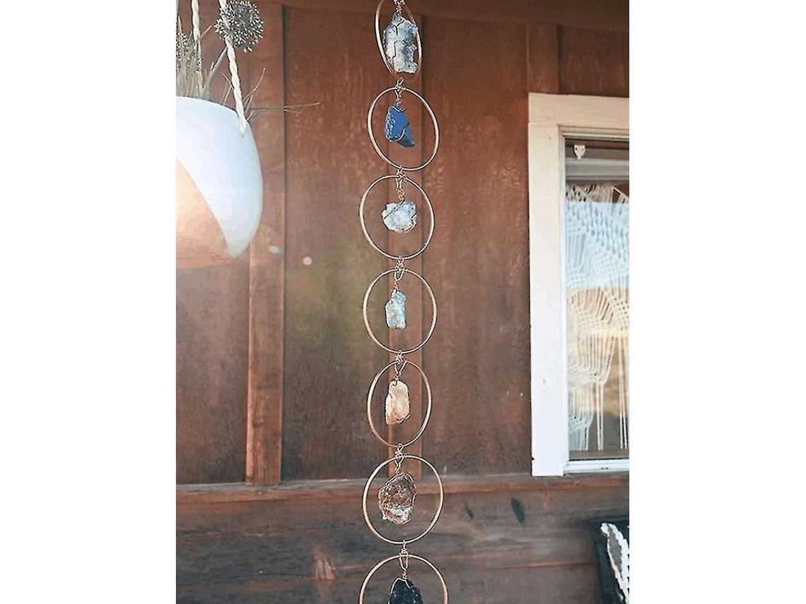 Decoración De Parede De Pedras Cristalinas 7 Chakras | Feito À Mão Para Criatividade, Positividade E Harmonia