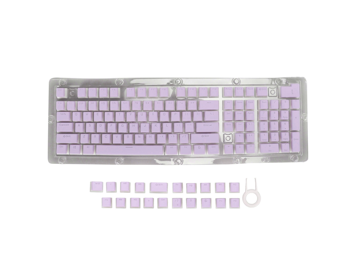 Keycaps Pbt Pudding 130 Chaves Altura Oem Translúcidas Diy para Teclado Mecânico Roxo | S/MARCA