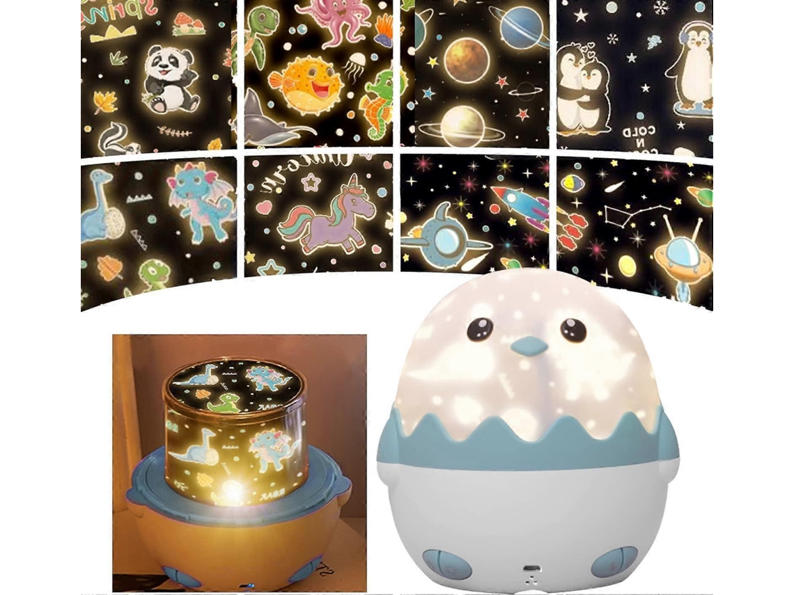 Luz Noturna De Projeção Infantil Pode Girar 360 Graus, Apresenta Sete Conjuntos De Filmes De Projeção Intercambiáveis ​​e Lindo Aquaforge