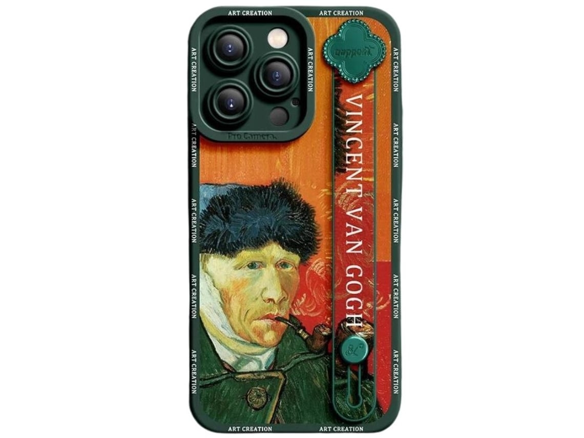Capa Van Gogh Autorretrato para iPhone 12 pro max VEANXIN Verde