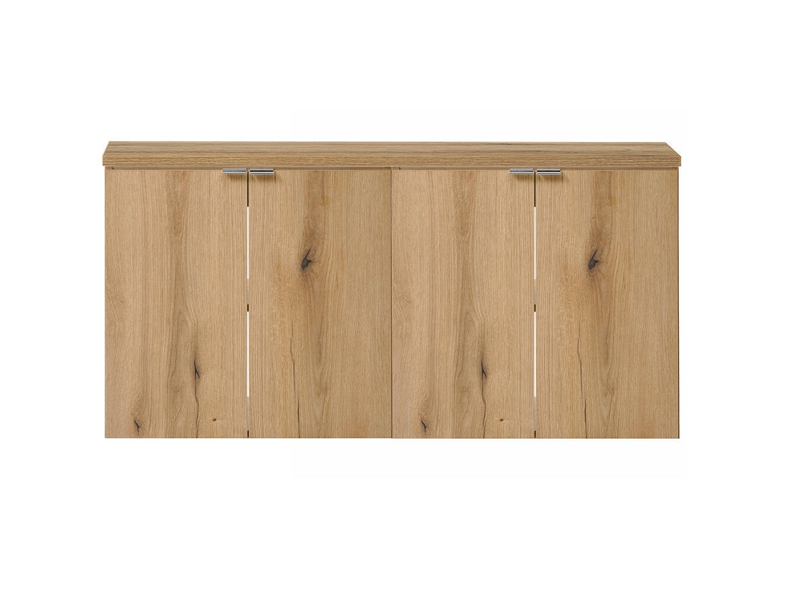 Conjunto de 2 móveis de casa de banho Newport com portas 120x60x40 cm - efeito carvalho [EN.CASA]