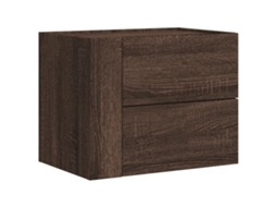 Mesa de Cabeceira de Parede MAISON EXCLUSIVE Carvalho Castanho (45x30x35 cm)