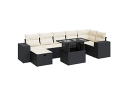 Garden Sofa Set, Garden Sofa Sets Vidaxl Preto Rattan / Vime (n/a)