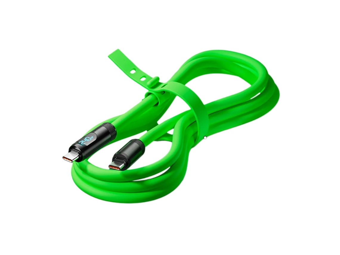 Cabo De Carregamento Usb-c Silicone Macio 240 W Para Rápido E