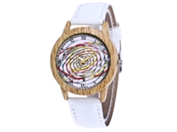 Relógio de casal Zhoulianfa Quartz com pulseira de lona (branco)