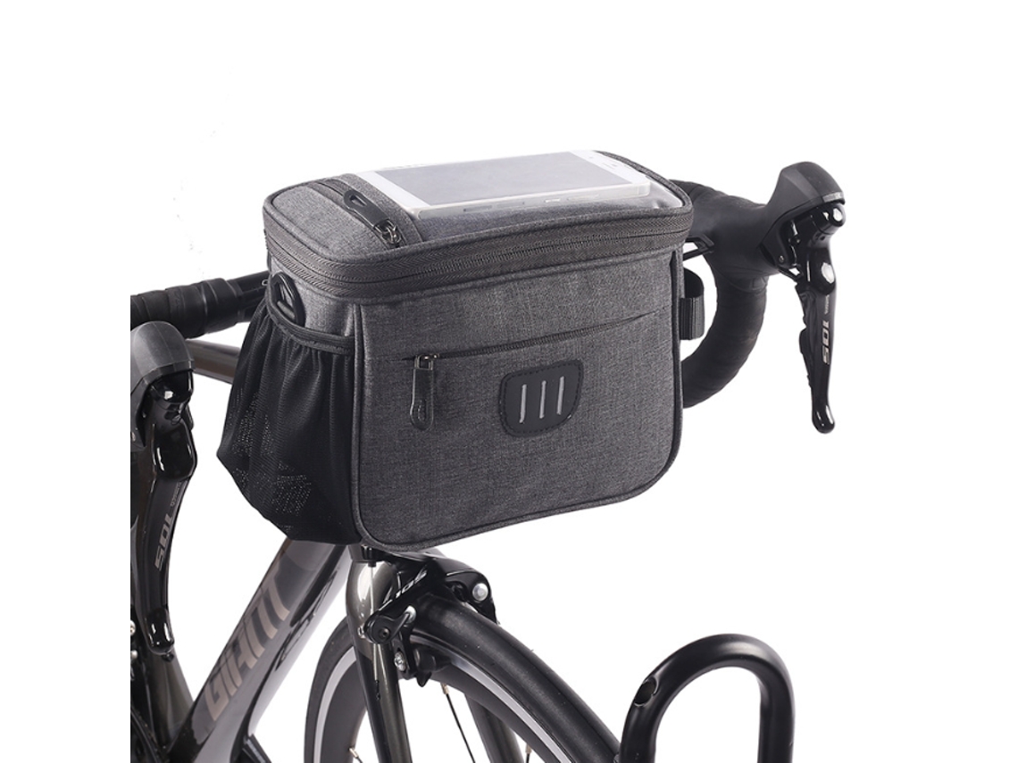 Bolsa Guiador Bicicleta Acessórios Ciclismo Profissional Cinza