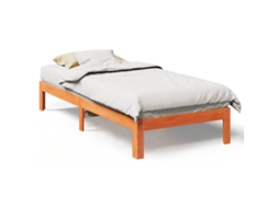 Cama Sem Colchão 80x200 Cm Pinho Maciço Castanho mel MAISON EXCLUSIVE