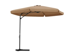 Maison Exclusive - Guarda-sol De Jardim C/ Poste De Aço 300cm Cinzento-acastanhado