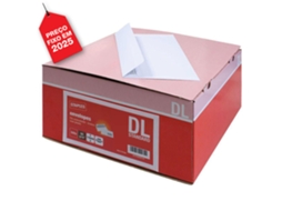 Staples Envelope Comercial, International DL, 110 x 220 mm, Com Janela, Retirar e Fechar, Branco, Caixa 500 Unidades
