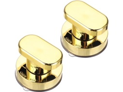 2 Puxadores com Ventosa, 62x50mm, para Portas de Correr, Chuveiro e Armários, Dourado BRILVIBERA