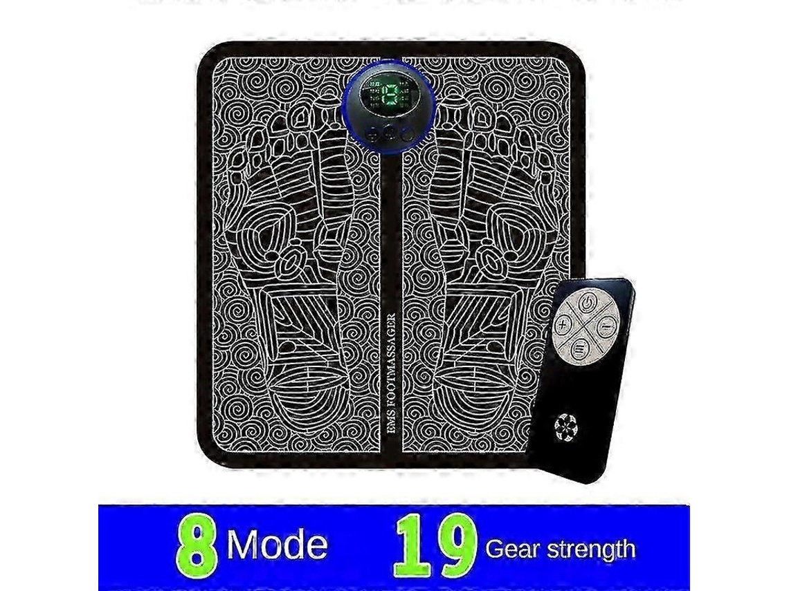 Massageador Elétrico Para Pés Ems, Tapete De Massagem Os Pés, Estimulador Circulação, Recarregável Via Usb