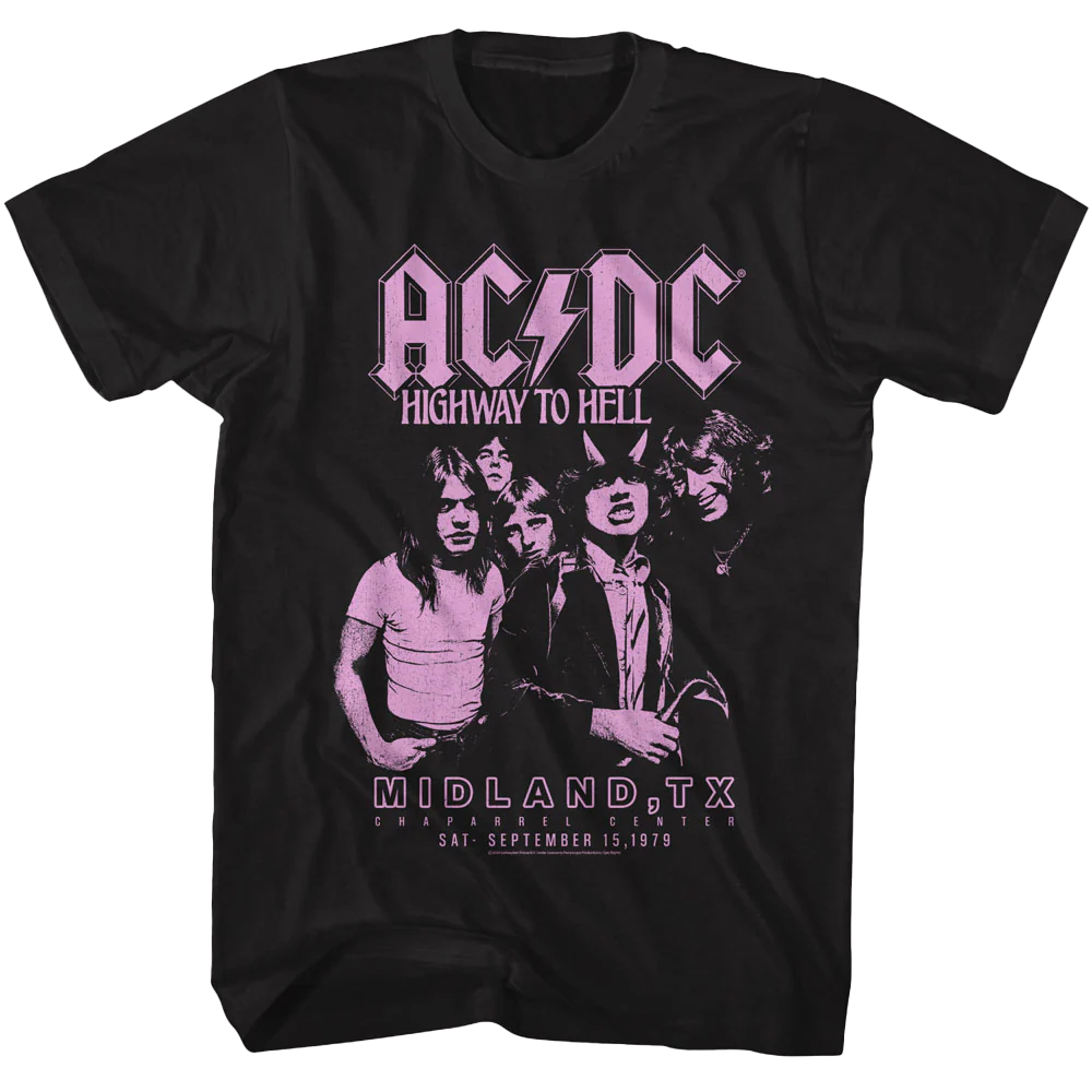 Ac Dc Midland Tx 1979 Tour T-shirt Unisex Rockinstone Size:m