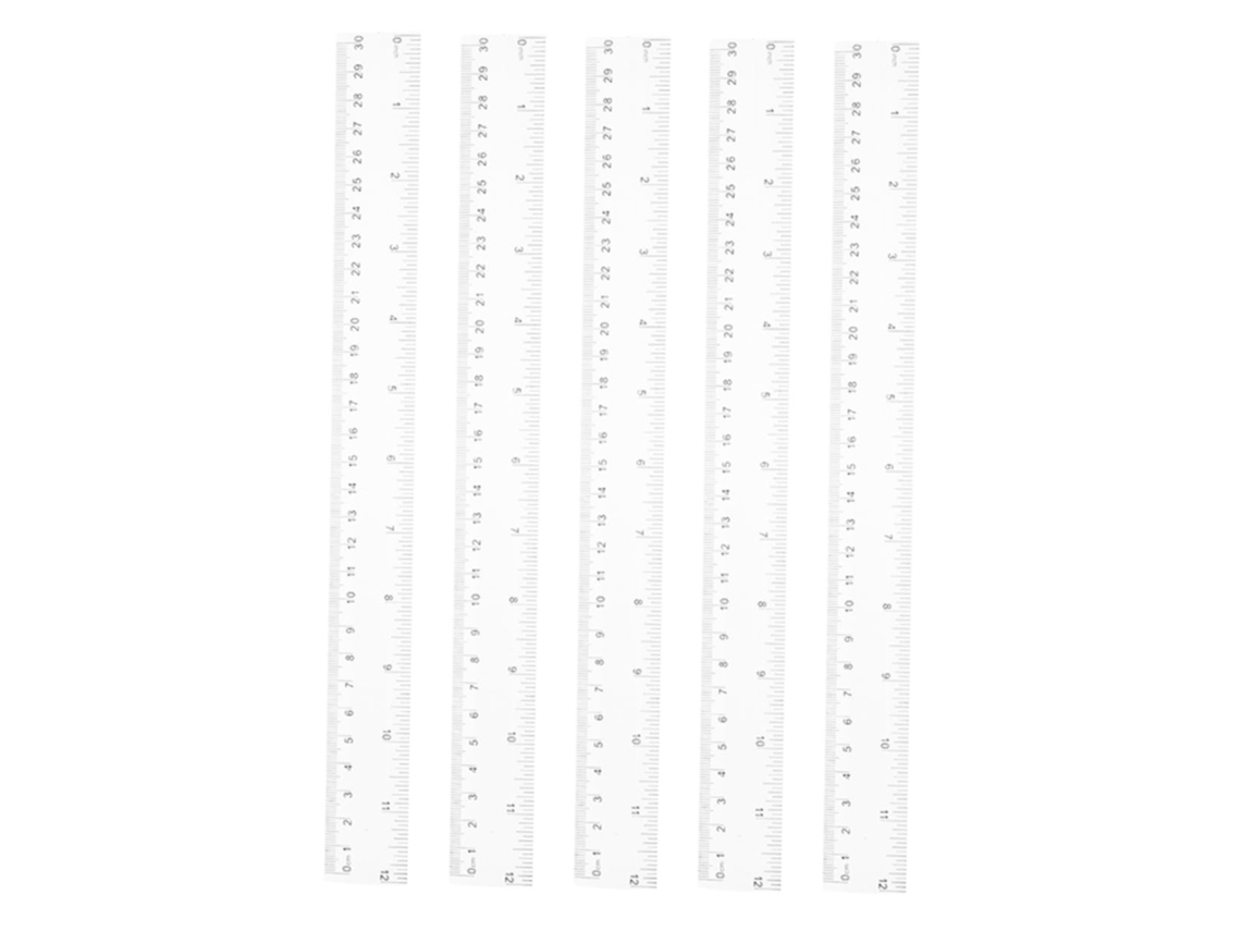 Conjunto de 5 marcadores de mesa de plástico transparente Angooily, em centímetros, para estudantes, salas de aula e carteiras.
