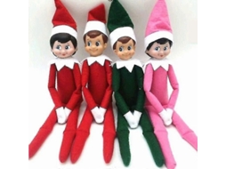 2026 boneca de Elfo Decoracao de Natal Presente para Criancas Brinquedo de Pelucia Elfo Leao Rosa Vermelho 37cm
