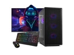 Computador para jogos Iota (Intel i3 12100f - 8 GB - SSD de 480 GB - RTX 3050 - Monitor FullHD de 27 polegadas - Windows 11)