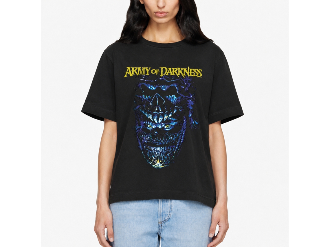 Rockinstone Army Of Darkness Movie Evil Ash Black Adult T-shirt Size:s