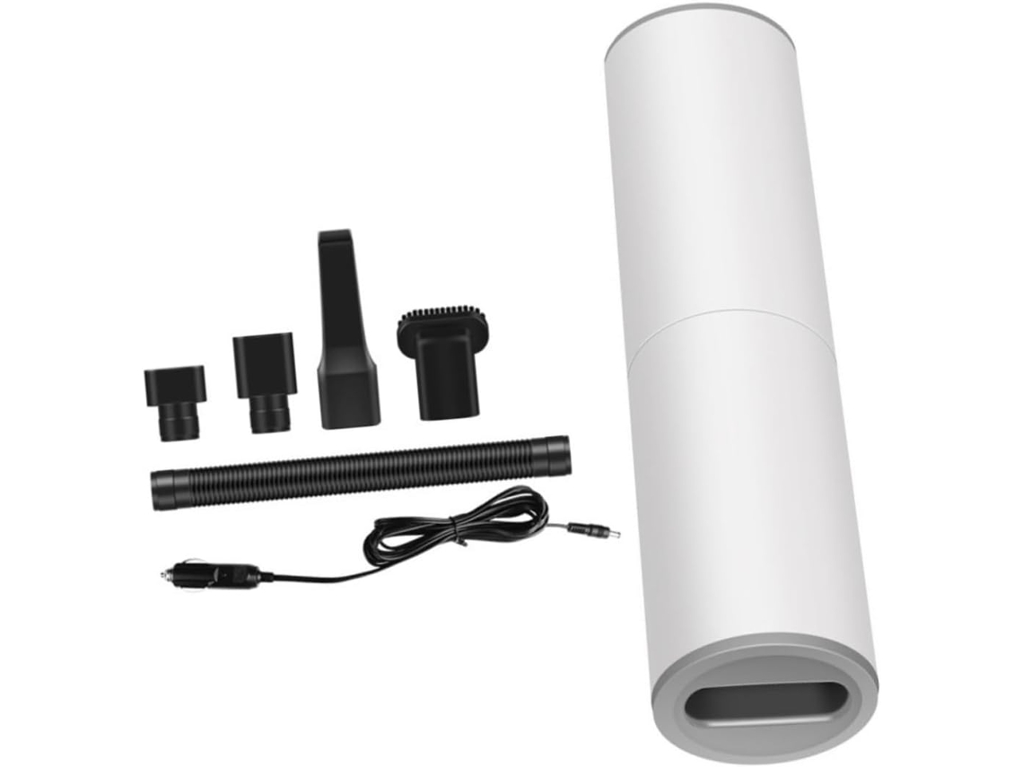 Kit De Aspirador Pó Portátil Para Carro, Aspirador De Pó Sem Fio Para Carro, Aspirador De Pó Compacto Branco Para