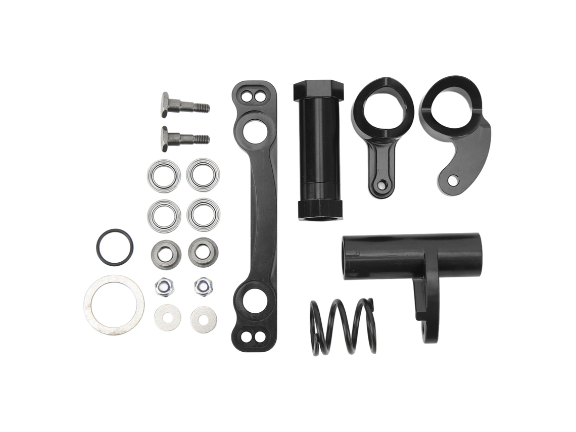 Conjunto De Montagem De Direção Rc Em Liga De Alumínio Alta Resistência Para Carros Rc Arrma 1/7 1/8 Preto