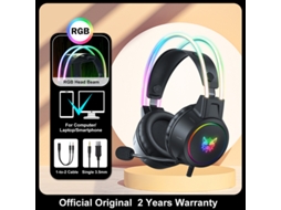 Onikuma K9 Pink Cat Ear Auscultadores com Rgb Led Light Flexível Mic Gaming Headset 7.1 Surround Computer Earphones para Pc Gamer