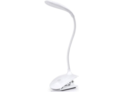 Luminária De Leitura Led, Compatível Com Kindle, Recarregável, Usb, Clipe, Flexível, 3 Níveis De Brilho