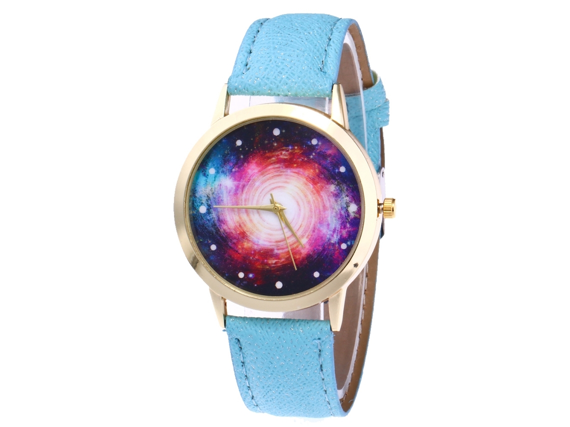 Relógio de Pulso de Quartzo com Pulseira de Couro Moderno Elegante (vermelho Rosa)