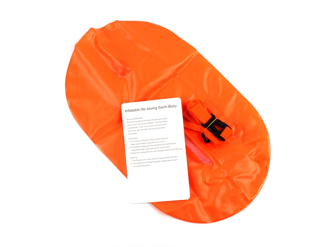 Bola de Flutuação Natação Fácil Inflar Laranja 8kg 48x29cm