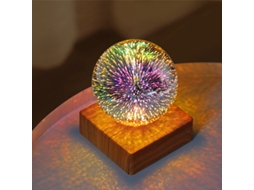Bola Cristal 3d Usb Projeção Fogos Artifício Led P Decoração Quarto Sala ZYBLSSBB